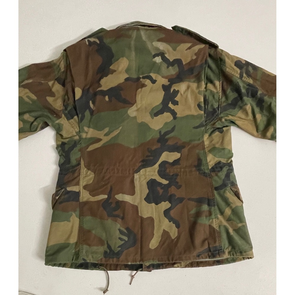 Vintage US Military M65 Jacket Woodland Camo Small Short 1983 So-Sew Styles - Picture 4 of 10
